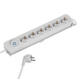 Extensão com 6 Tomadas com Interruptor  37647 1,4 m Branco