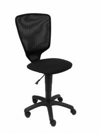 Silla de Oficina juvenil Júcar respaldo malla negro asiento arán negro
