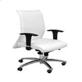 Sillón de Oficina Albacete confidente similpiel blanco