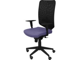 Cadeira de Escritório Operativa PYC Ossa N Azul Claro com rodas anti-risco (Braços Reguláveis - Malha)