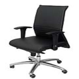 Sillón de Oficina Albacete confidente similpiel negro hasta 160 kg