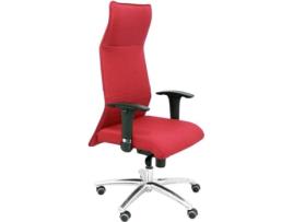 Cadeira de Escritório Executiva PYC Albacete XL Vermelho com rodas anti-risco (Braços Reguláveis - Tecido)