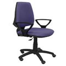 Silla de Oficina Elche CP bali azul claro brazos fijos ruedas de parquet