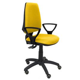 Silla de Oficina Elche S bali amarillo brazos fijos ruedas de parquet