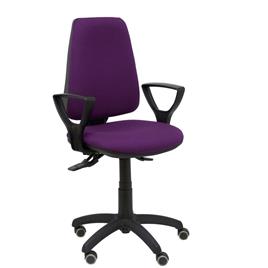 Silla de Oficina Elche S bali morado brazos fijos ruedas de parquet