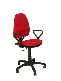 Silla de Oficina Herrera aran rojo con brazos fijos