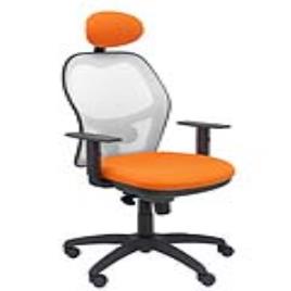 Cadeira de escritório com apoio para a cabeça Jorquera  P&C ALI308C Laranja