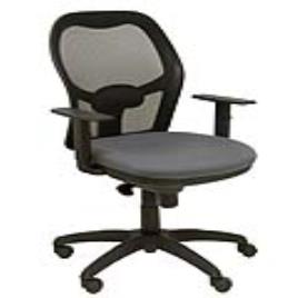 Silla de Oficina Jorquera malla negra asiento bali gris oscuro