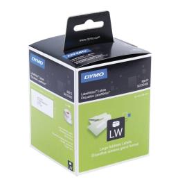 Etiquetas grandes para endereços LW S0722400, preto sobre branco, 89 x 36 mm