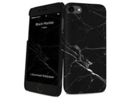 Capa iPhone 6, 6s, 7, 8  Hard Marble Preto