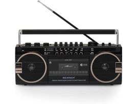 Rádio Gravador  PR1980 Ghettoblaster (Preto - Analógico - AM /FM/ SW - Pilhas e Corrente)