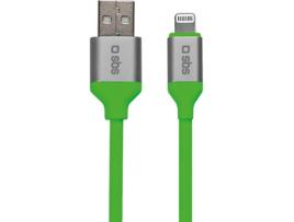 Cabo SBS Fluo (USB - Lightning - 1.5m - Verde)