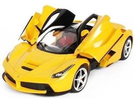 Carro Telecomandado R/C  Ferrari (Amarelo - Idade Mínima: 8 - Até: 12 km/h - Alcance: 20 m)