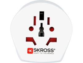 Adaptador de Viagem SKROSSWorld to Denmark (Dinamarca - 4000 W - Branco)