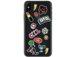 Capa iPhone 6, 6s, 7, 8 BENJAMINS Stickers Cool Preto