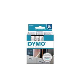 DYMO Cassete de etiquetas D1 padrão S0720530, preto sobre branco, 12 mm x 7 m