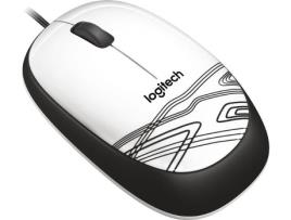 Rato LOGITECH M105 (Cabo USB - Casual - 1000 dpi - Branco)