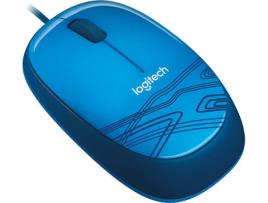Rato LOGITECH M105 (Cabo USB - Casual - 1000 dpi - Azul)
