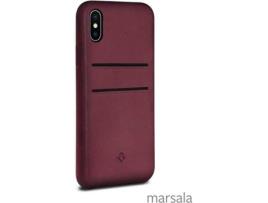 Capa iPhone X, XS TWELVE SOUTH Pockets Marsala Vermelho