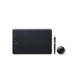 Wacom Intuos PRO Medium - Digitalizador - 22.4 X 14.8 CM - MULTI-TOQUE - Eletromagnético - SEM Fios, com Cabo - Usb, Bluetooth - Preto