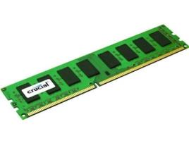 Memória RAM DDR3 CRUCIAL CT51264BD160BJ (1 x 4 GB - 1600 MHz - CL 11 - Verde)
