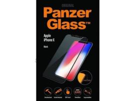 Película Vidro Temperado iPhone X PANZERGLASS Glass Preto