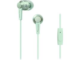 Auriculares Com fio PIONEER SE-C3T (In Ear - Microfone - Verde)