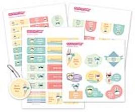 Pack Combinado Etiquetas Termo-adesivas e Autocolantes Esther Gili Pastel