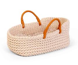 Alcofa Moiséis Crochê Médio para bonecas