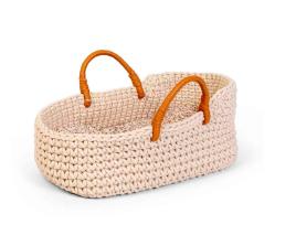 Alcofa Moiséis Pequena Crochê para bonecas