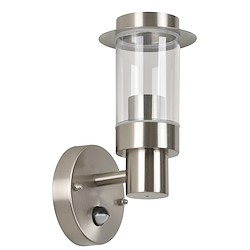 Candeeiro de parede exterior SEASIDE COM DETETOR AÇO INOX