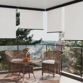 vidaXL Toldo lateral para varanda 140x250 cm cor creme