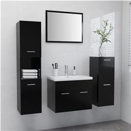 Conjunto de Móveis VIDAXL 3071091 (Preto - Aglomerado de Madeira - 60x38.5x46 cm)