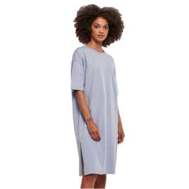 Urban Classics Vestido Curto Manga Curta Organic Oversized Slit 4XL Violet / Blue