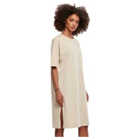 Urban Classics Vestido Curto Manga Curta Organic Oversized Slit 3XL Soft Seagrass