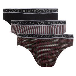 Athena Lote de 3 slips em puro algodão, TONIC 