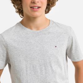 Tommy Hilfiger T-shirt em algodão bio, gola redonda, 12-16 anos