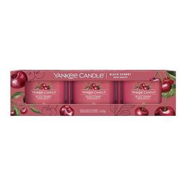 Conjunto 3 velas  perfumada YANKKE CANDLE BLACK CHERRY 1701393E