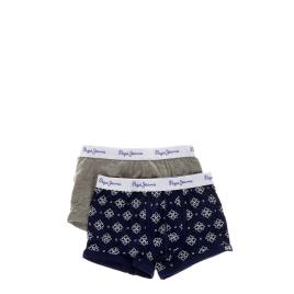 Pepe Jeans Boxer Jett 2 Pares 10 Years Navy White Print Gre