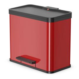 Hailo Caixote c/ pedal Oko Duo Plus tam. L 17 L+9 L vermelho 0630-240