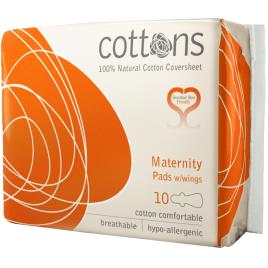 Penso de Maternidade com Abas 100% Algodão   10 un Cottons