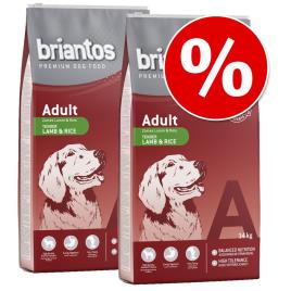 Briantos ração para cães - Pack económico - Adult salmão e arroz  (2 x 14 kg)