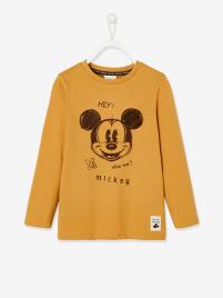 Camisola Mickey® da Disney, de mangas compridas, para criança amarelo medio liso com motivo