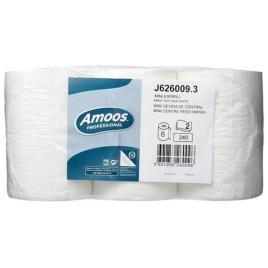 AMOOS Rolo de Cozinha Professional, Folha Dupla, 6 x 75 m, Branco