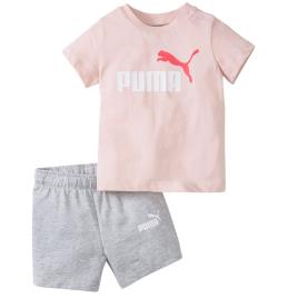 Puma Camisetas Minicats Tee Short Set 845839-36 0-3 Months pink