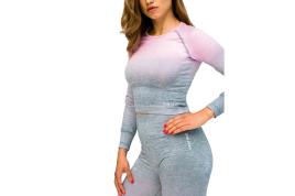 Gymhero Mangas Compridas Ombre Rushguard Longsleeve Long-milkshake L pink