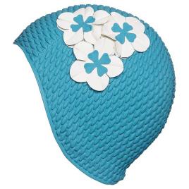 Fashy Touca Natação Flowers Rubber One Size Aqua