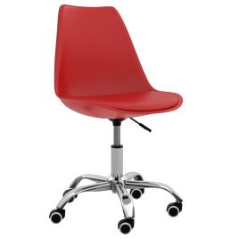 vidaXL Cadeira de jantar couro artificial vermelho