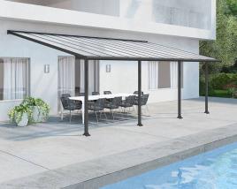 Palram - Canopia | Cobertura para Terraço Olympia de Policarbonato Cinza 2.94x7.30