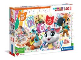 Clementoni - Puzzle 44 Gatos 40 Peças